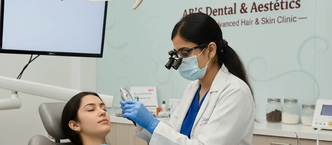 Skin treatment at AB’S Aesthetics clinic in Guntur