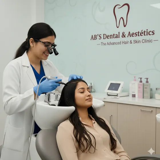 Hair treatment and PRP therapy at AB’S Aesthetics Guntur
