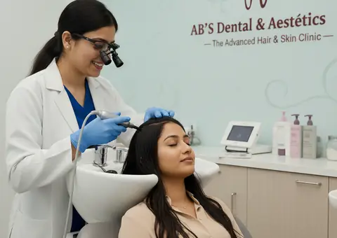 Hair treatment and PRP therapy at AB’S Aesthetics Guntur